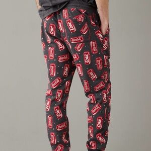 Coca Cola Gray and Red Joggers with Iconic Branding